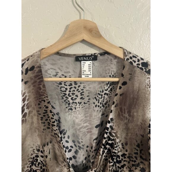 Venus Animal Print Bell Sleeved Blouse - Picture 7 of 9